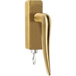 Draaikiepgarnituur BASICS LB20-DKLOCK-O afsluitbaar linksdraaiend - PVD mat goud