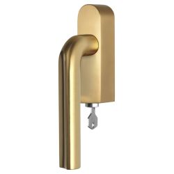 Draaikiepgarnituur David Rockwell ECLIPSE DR101-DKLOCK-O afsluitbaar linksdraaiend - PVD mat goud