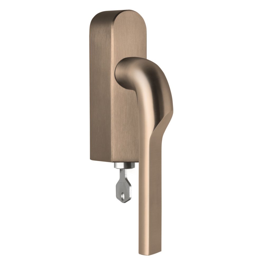 Rivio by Gensler GL100-DKLOCK-O draaikiepgarnituur afsluitbaar linksdraaiend - PVD licht brons