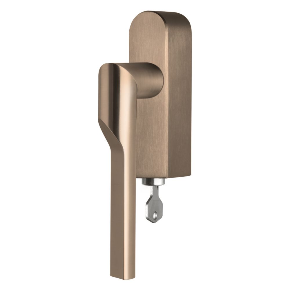 Rivio by Gensler GL101-DKLOCK-O draaikiepgarnituur afsluitbaar rechtsdraaiend - PVD licht brons