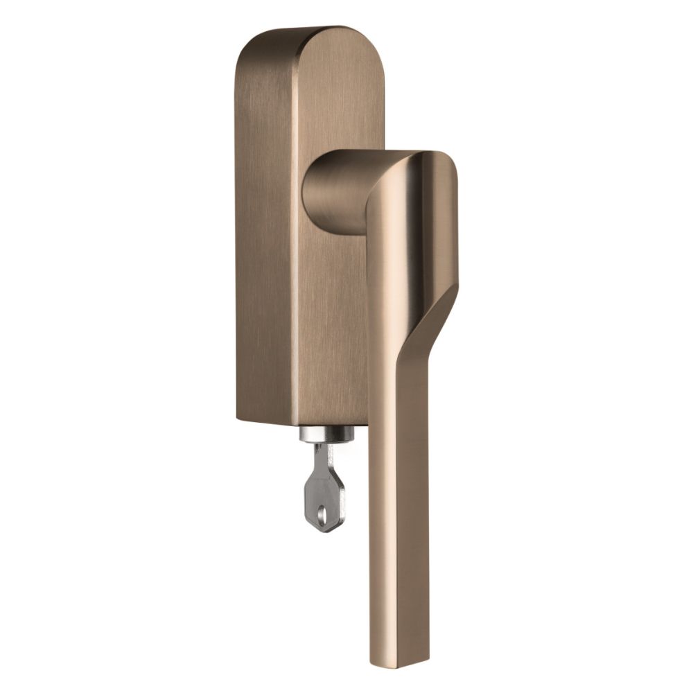 Rivio by Gensler GL101-DKLOCK-O draaikiepgarnituur afsluitbaar linksdraaiend - PVD licht brons