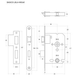 Formani Basics LBLAW63x8 badkamer/toiletslot 63/8mm afgerond - PVD mat zwart/PVD gunmetal