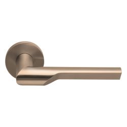 Deurkruk Rivio by Gensler GL101-G deurkruk geveerd op rozet - PVD licht brons