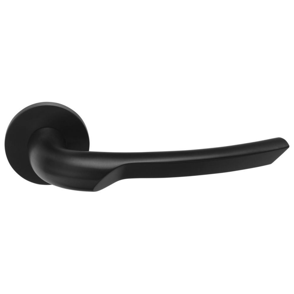 Deurkruk Rivio by Gensler GL102-G deurkruk geveerd op rozet - PVD mat zwart
