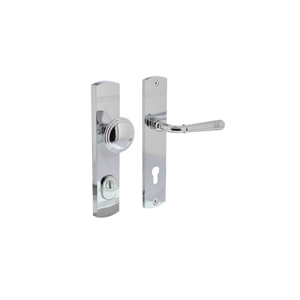 Intersteel voordeurbeslag Helena PC92mm met kerntrekbeveiliging - chroom