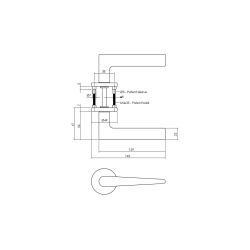 Intersteel Deurkruk Tiga op rozet ø51x5mm - grijs