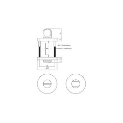 Intersteel Rozet met toilet-/badkamersluiting ø51x5mm - grijs