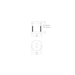 Intersteel Rozet met sleutelgat ø51x5mm - grijs