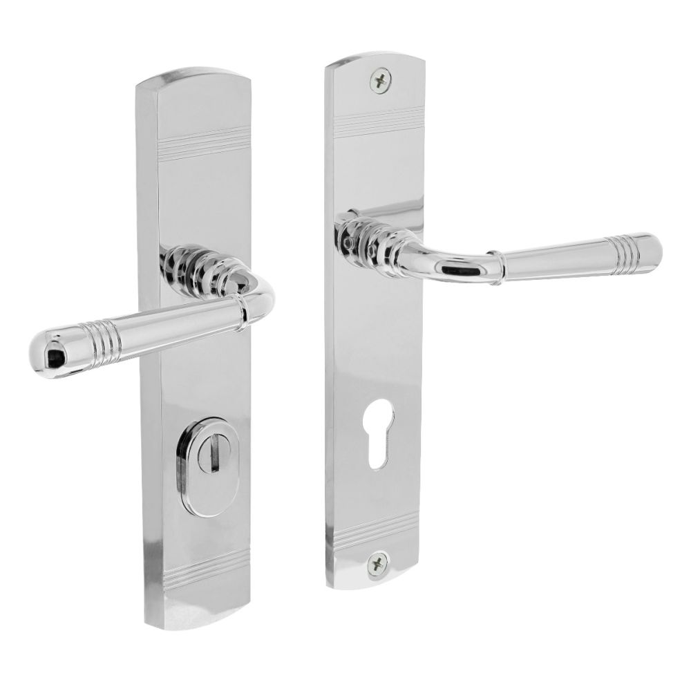 Intersteel achterdeurbeslag Helena PC72mm met kerntrekbeveiliging - chroom