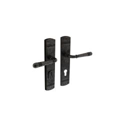 Intersteel achterdeurbeslag Helena PC72mm met kerntrekbeveiliging - oud grijs