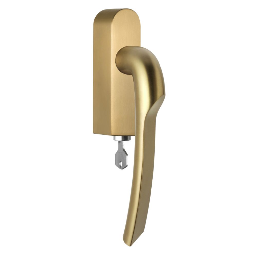 Formani Rivio by Gensler GL102-DKLOCK-O draaikiepgarnituur afsluitbaar linksdraaiend - PVD mat goud