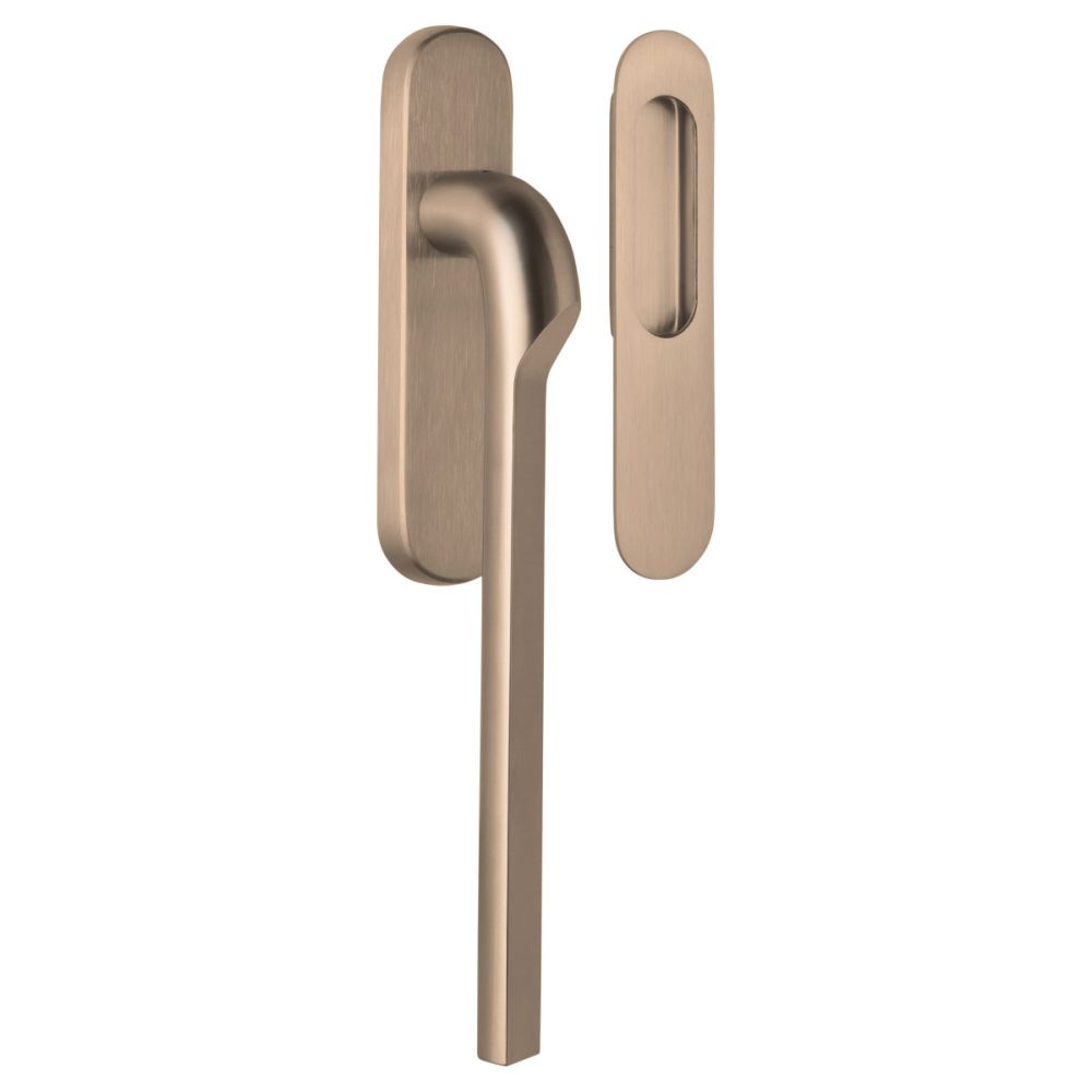 Formani Rivio by Gensler GL230Y massieve set hefschuifdeurbeslag inclusief cilindergat PC69 - PVD licht brons