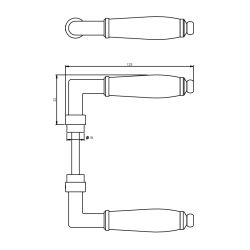 Deurkruk Courgette chroom/zwart