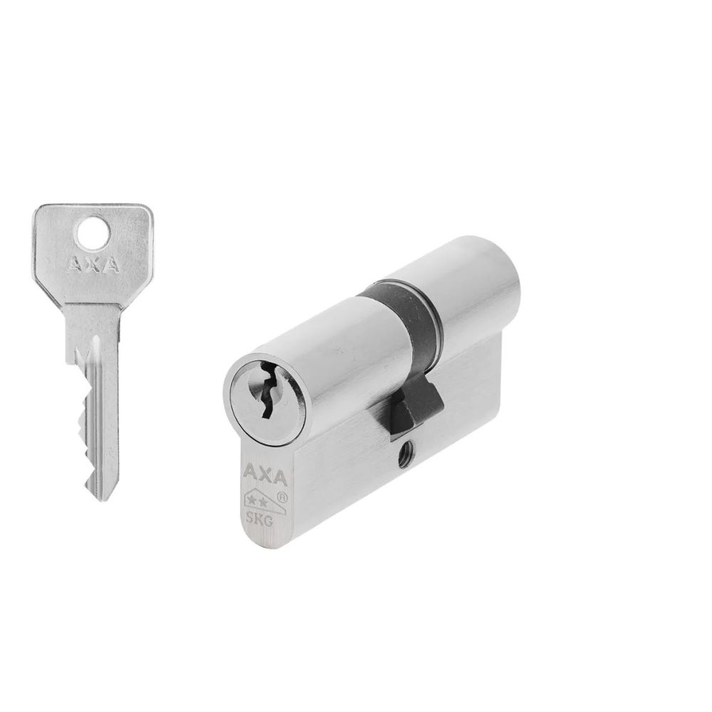 AXA Security SKG** dubbele veiligheidscilinder verlengd 30-35 mm - vernikkeld