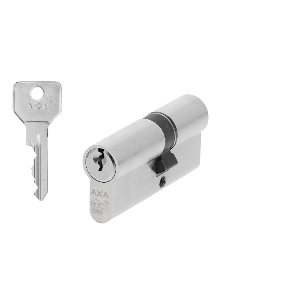 AXA Security SKG** dubbele veiligheidscilinder verlengd 30-40 mm - vernikkeld