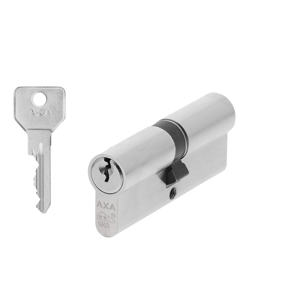 AXA Security SKG** dubbele veiligheidscilinder verlengd 40-40  mm - vernikkeld