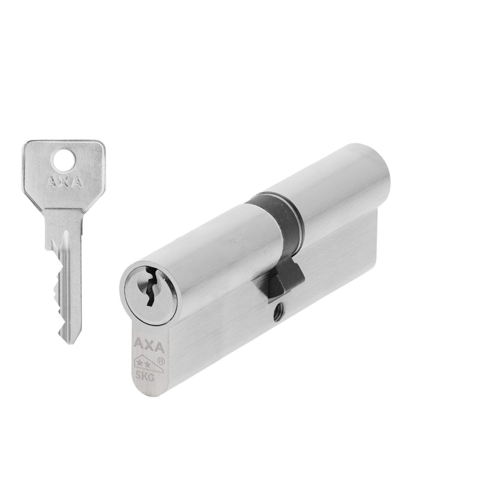 AXA Security SKG** dubbele veiligheidscilinder verlengd 45-50 mm - vernikkeld