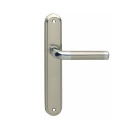 Deurkruk 1683 Agatha op langschild blind chroom/nikkel mat 