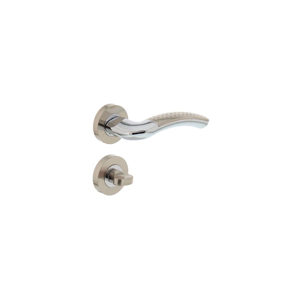 Deurkruk 1688 Sharon op rond rozet 7mm nokken met WC8mm chroom/nikkel mat