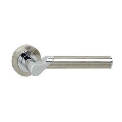 Deurkruk 1701 Casper op rond rozet 7mm nokken chroom/nikkel mat