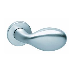 Intersteel gatdeel rechts knopkruk Druppel op rozet - chroom mat