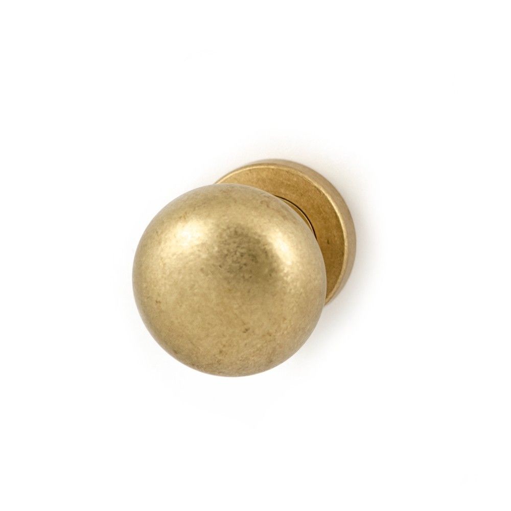 Gatdeel knopkruk IRIS 56/61mm - messing getrommeld