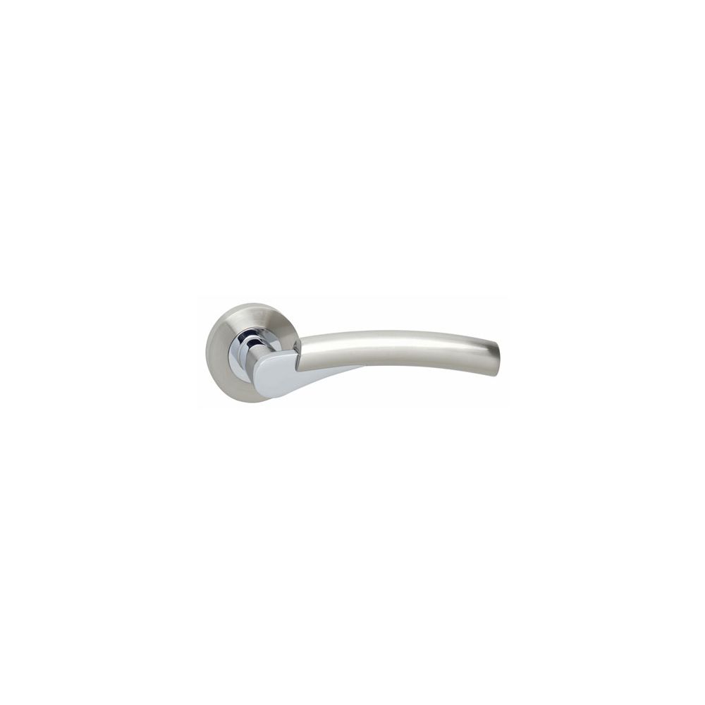 Deurkruk 1700 Bryan op rond rozet 7mm nokken chroom/nikkel mat