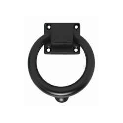 Deurklopper rond 107mm mat zwart