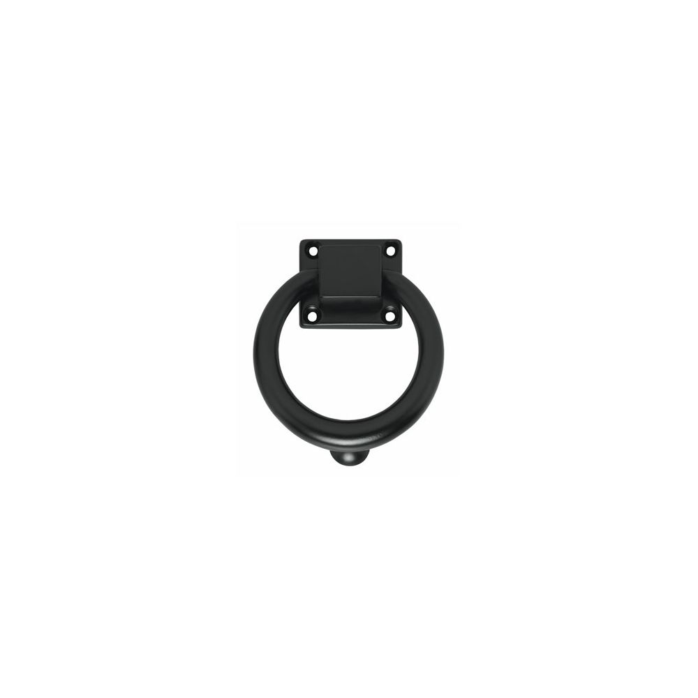 Deurklopper rond 107mm mat zwart