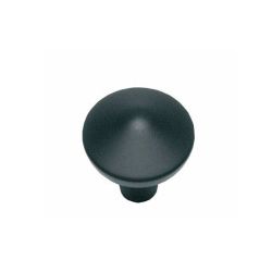 Knop punt rond 20mm mat zwart
