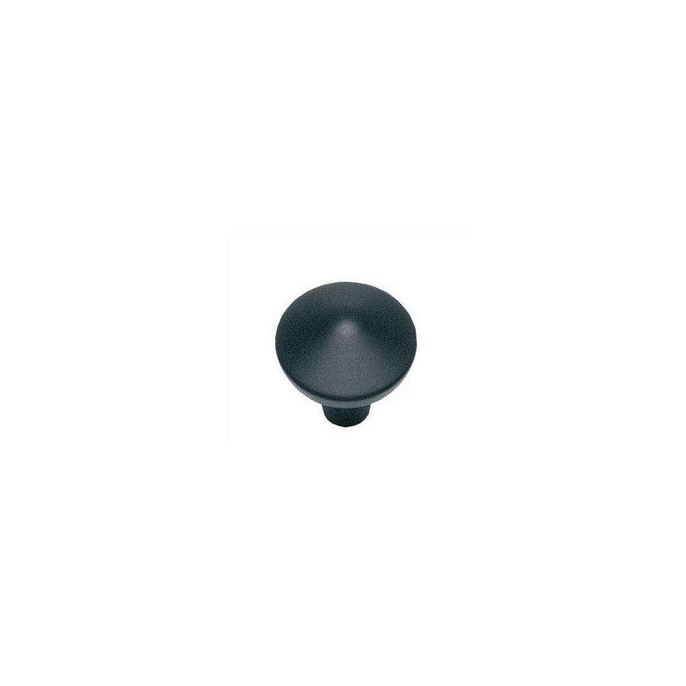 Knop punt rond 20mm mat zwart