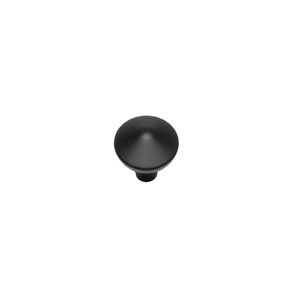 Knop punt rond 25mm mat zwart