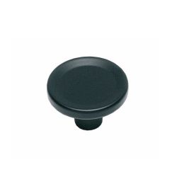 Knop rond groot mat zwart