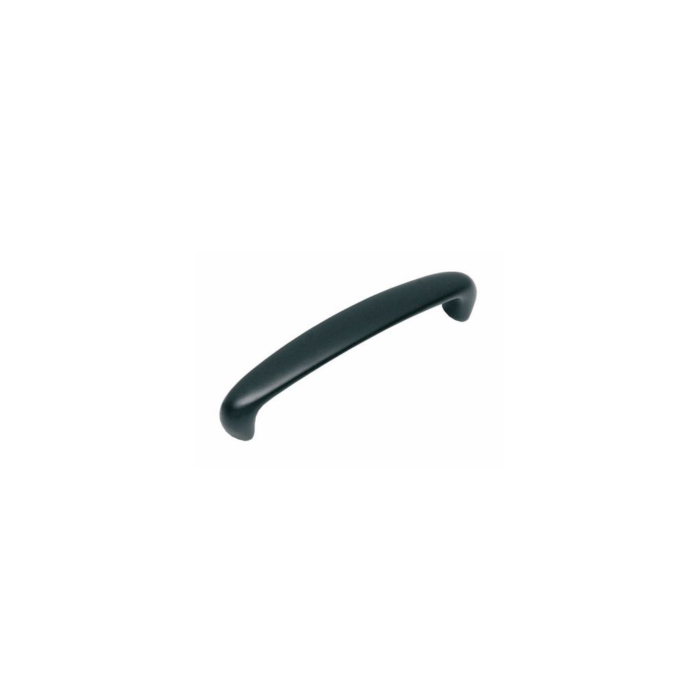 Greep met bolle voet 128mm mat zwart