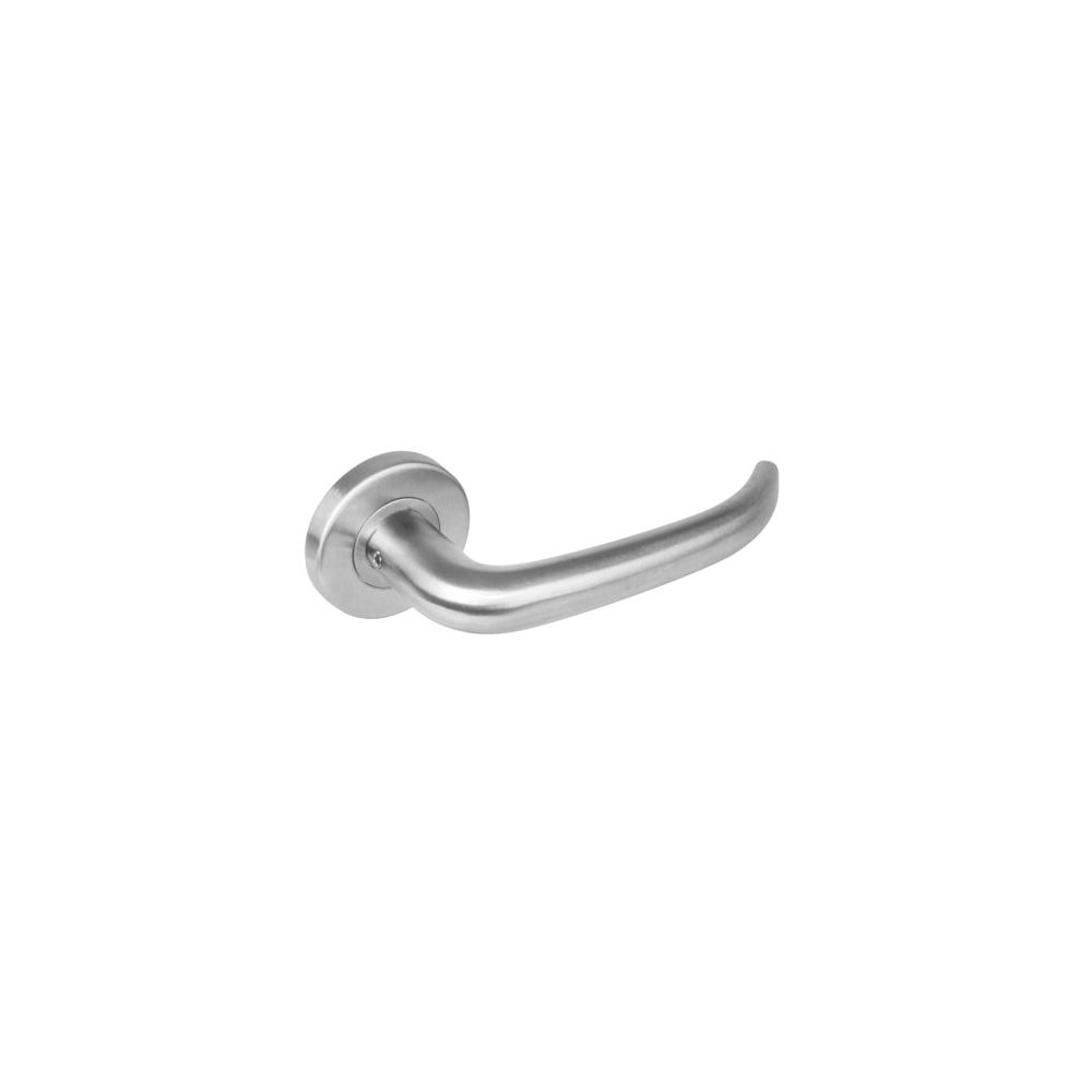 Deurkruk 1282 Sabel op rond rozet staal met 7mm nok RVS 