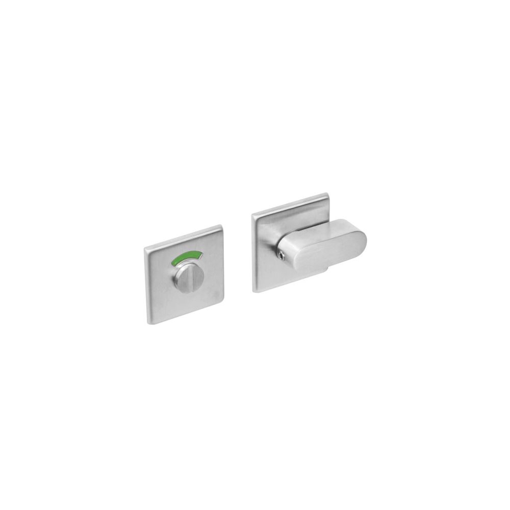 Intersteel Rozet vierkant met toilet-badkamersluiting comfort plat verdekt 50x50x5mm RVS