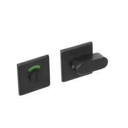 WC-sluiting 8mm vierkant plat verdekt met design olive RVS -mat zwart