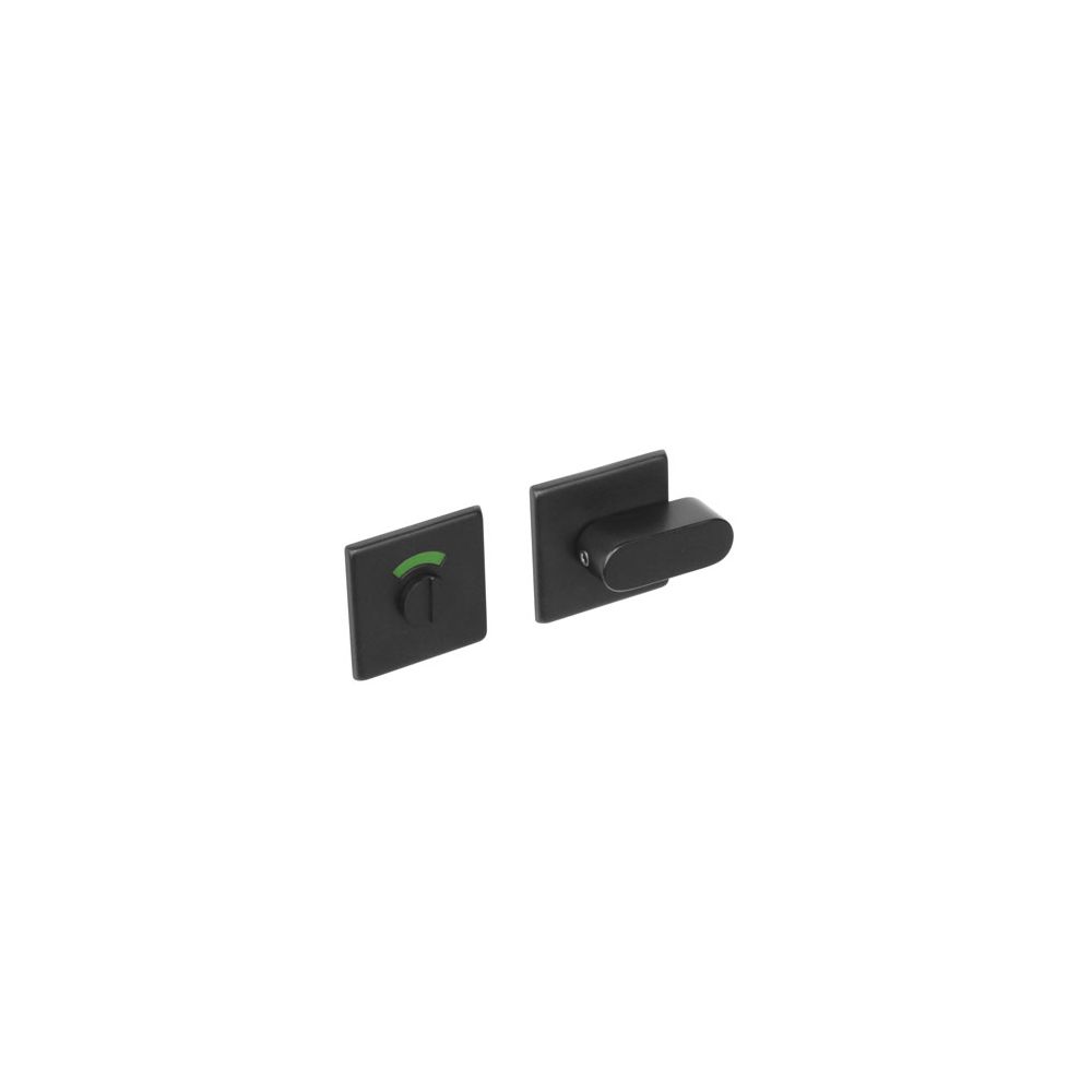 WC-sluiting 8mm vierkant plat verdekt met design olive RVS -mat zwart