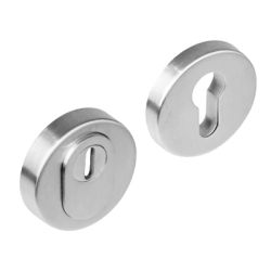 Intersteel SKG3 veiligheidsrozetten rond verdekt ø52x12mm profielcilindergat met kerntrekbeveiliging - RVS