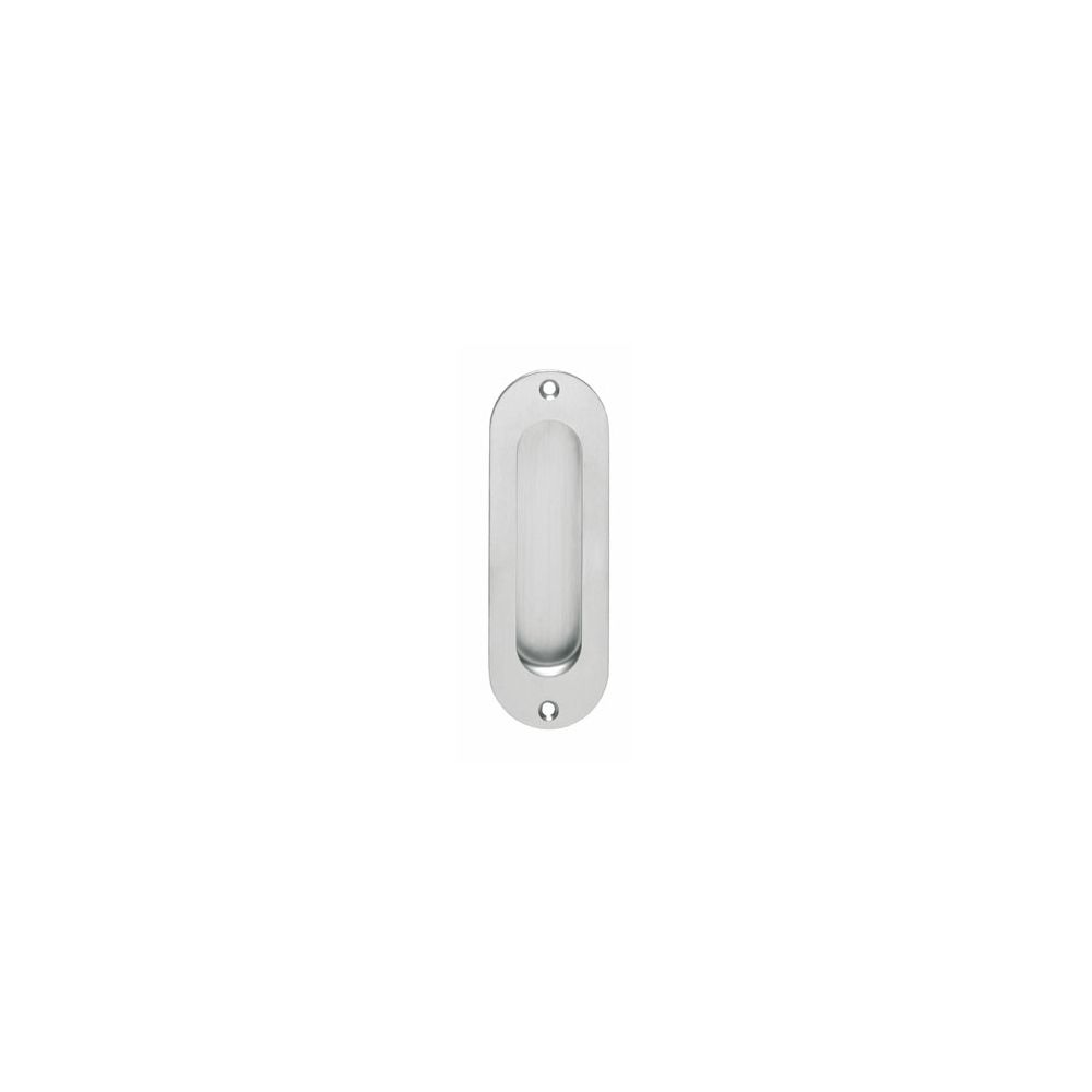 Schuifdeurkom ovaal 120x40mm met schroefgaten RVS 