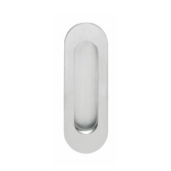 Schuifdeurkom ovaal 120x40mm blind RVS 