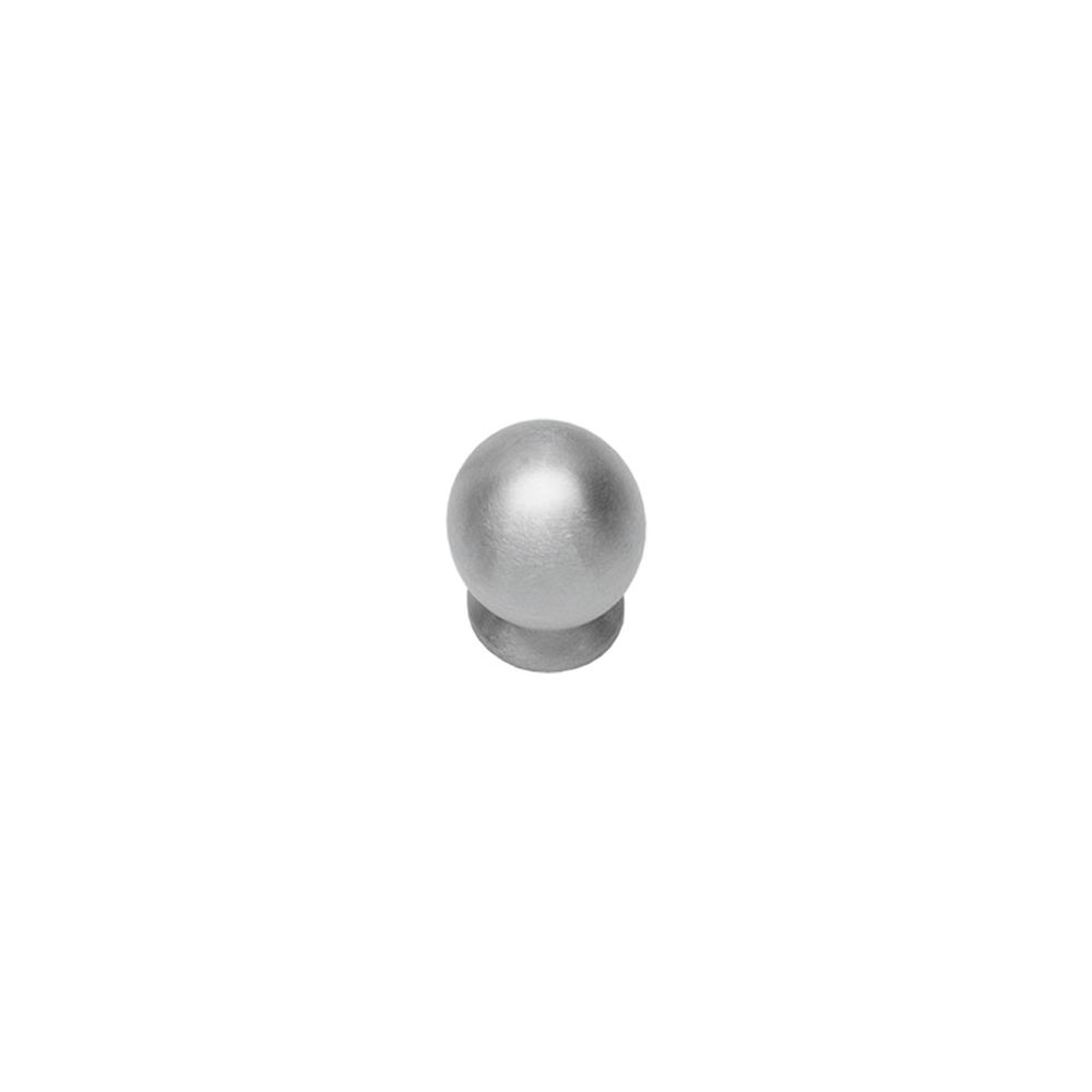 Knop bolrond achterplaat ø30mm RVS  