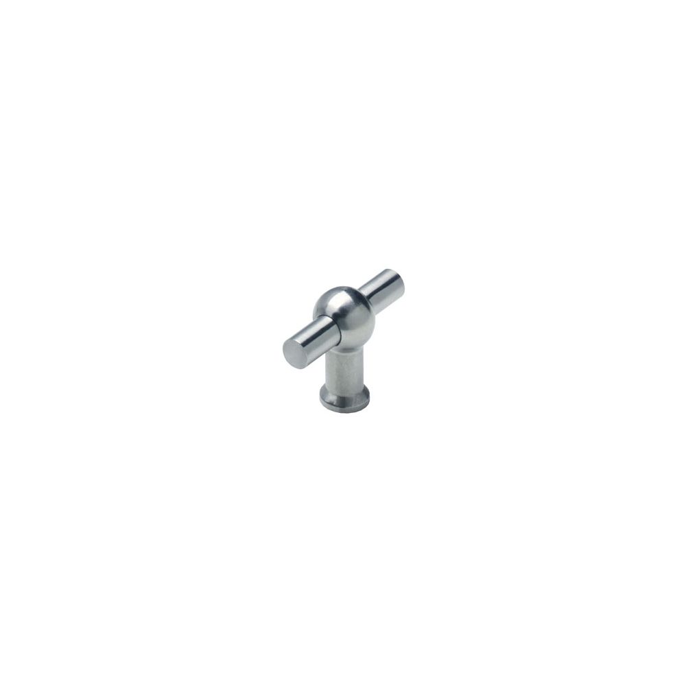Knop T-vorm 22mm recht RVS   