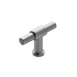 Knop T-vorm 20mm recht/recht RVS   