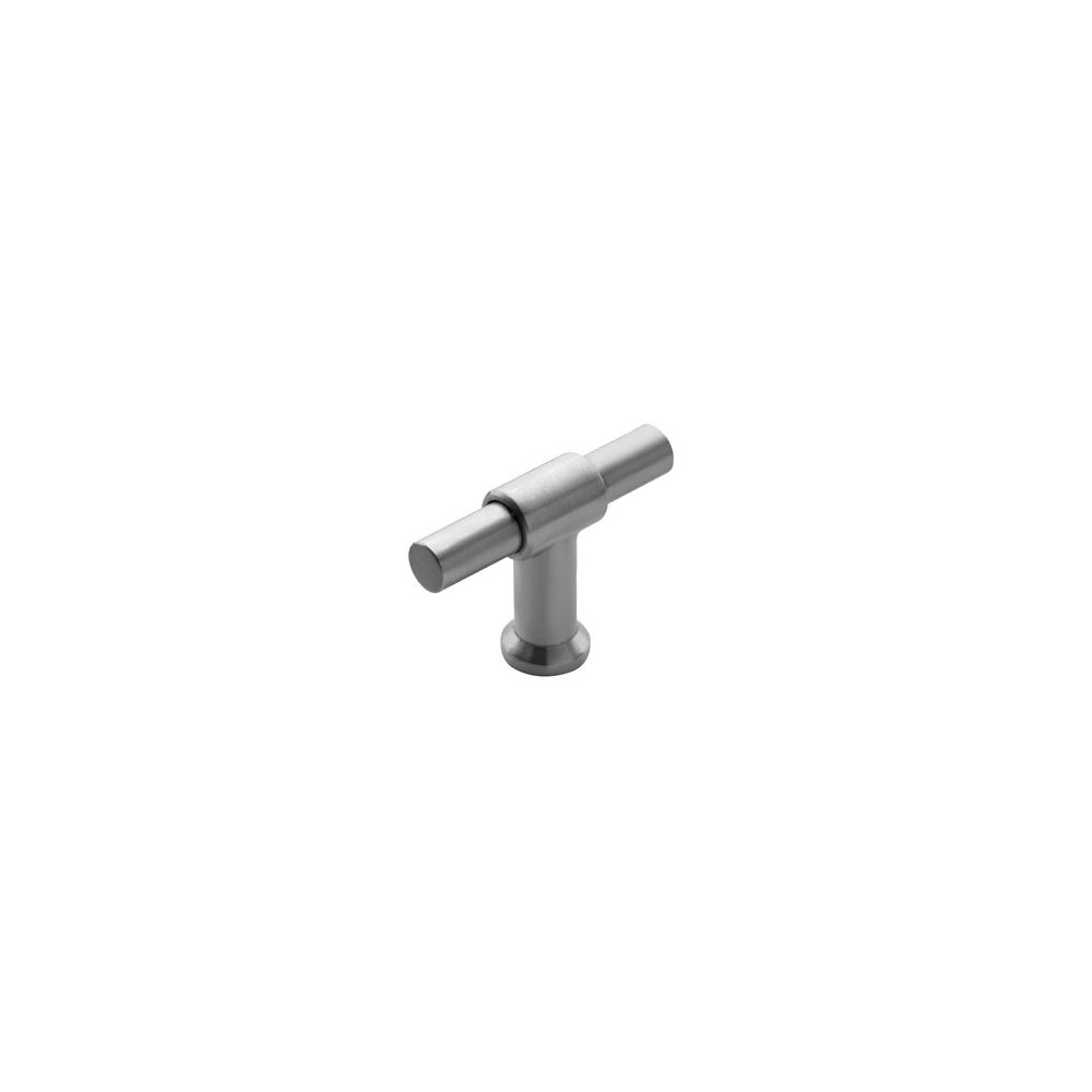 Knop T-vorm 20mm recht/recht RVS   