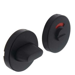 WC-sluiting 8mm rond verdekt met metaal RVS/mat zwart