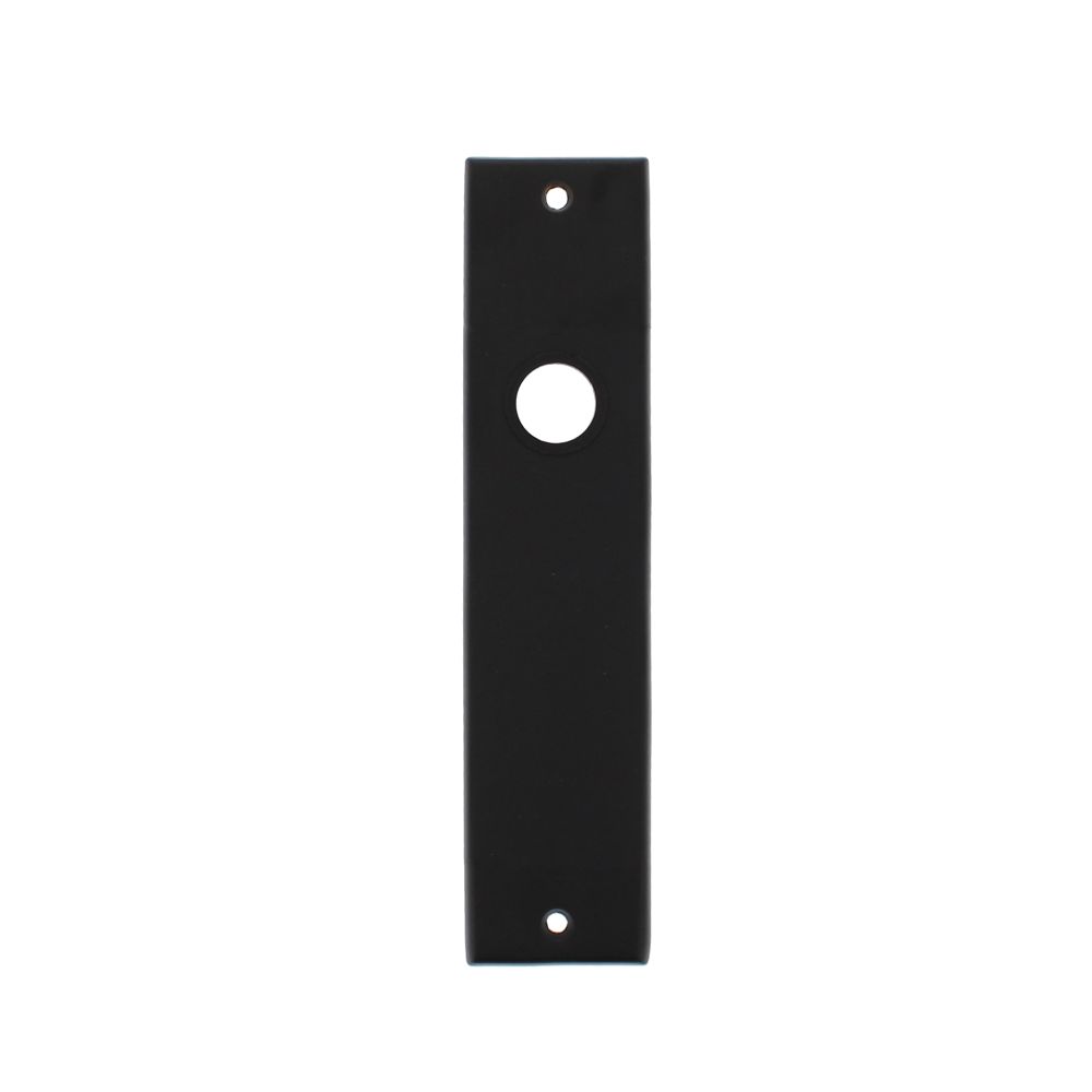 Kortschild rechthoekig blind mat zwart