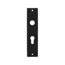 Kortschild rechthoekig profielcilindergat 55mm mat zwart