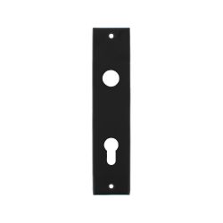 Kortschild rechthoekig profielcilindergat 72mm mat zwart