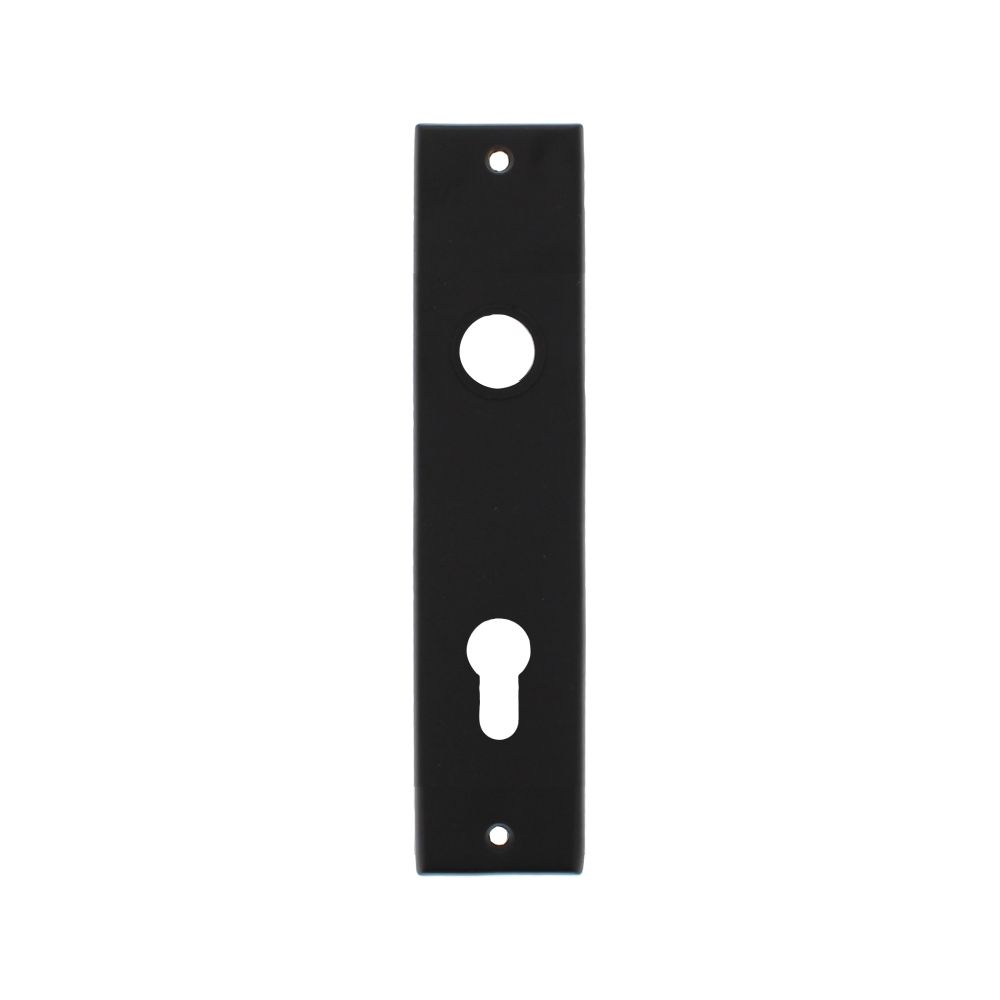 Kortschild rechthoekig profielcilindergat 72mm mat zwart